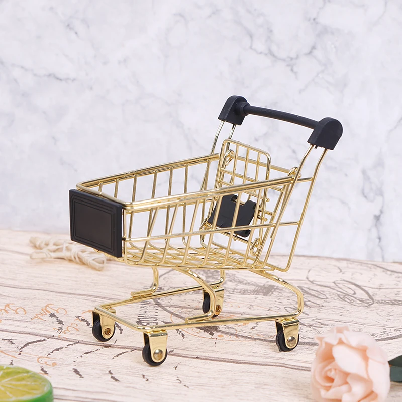 GRIRIW 4pcs Small Shopping Cart Mini Stuff My Cart Items Miniature Shopping  Cart Mini Brands Series 3 Tiny Things Mini Grocery Random Things Mini