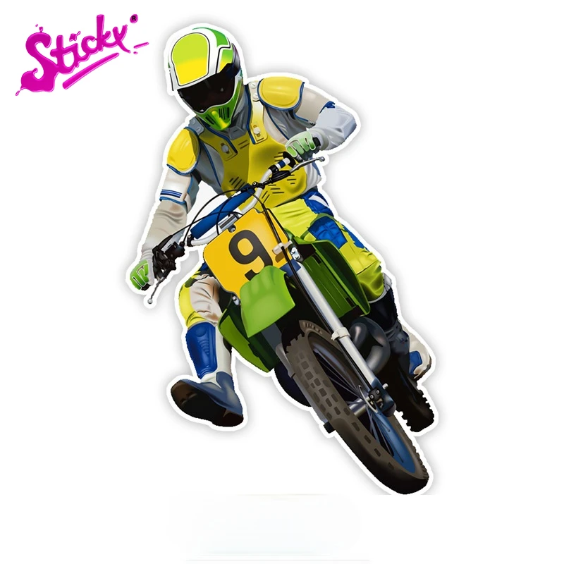 Legal adesivos motocross pista de corrida moda personalidade dos desenhos  animados decalques vinil estilo do carro 14cm * 14cm - AliExpress
