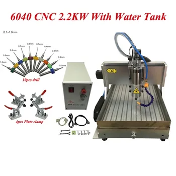 

Mini CNC Router 6040Z Engraving Milling Machine With Water Tank 2.2KW USB Port Water Cooling Spindle Russia Free Tax