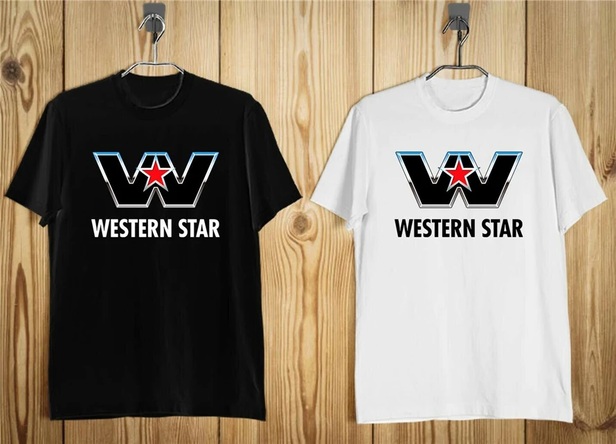 New Western Star Famous Truck Company Logo Men'S T-Shirt Black And White Sportswear Tee Shirt | Мужская одежда