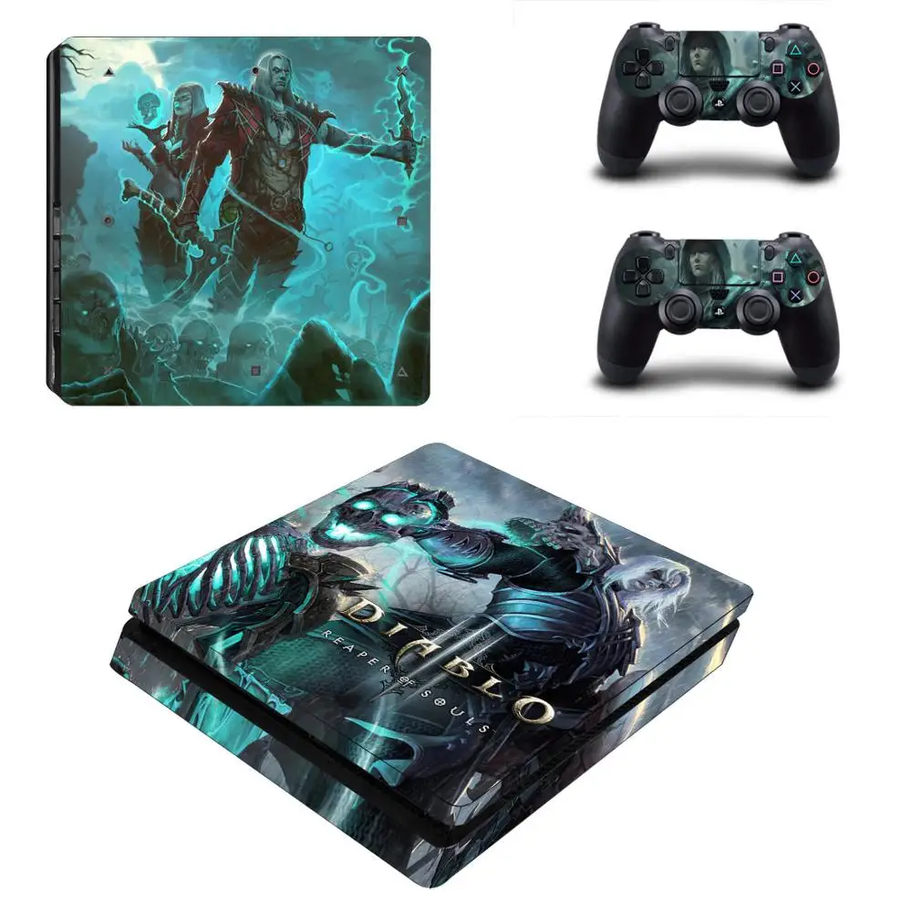 PS4 Slim sticker s Diablo Play station 4 Тонкая виниловая наклейка Pegatinas для playstation 4 Slim консоль и контроллер