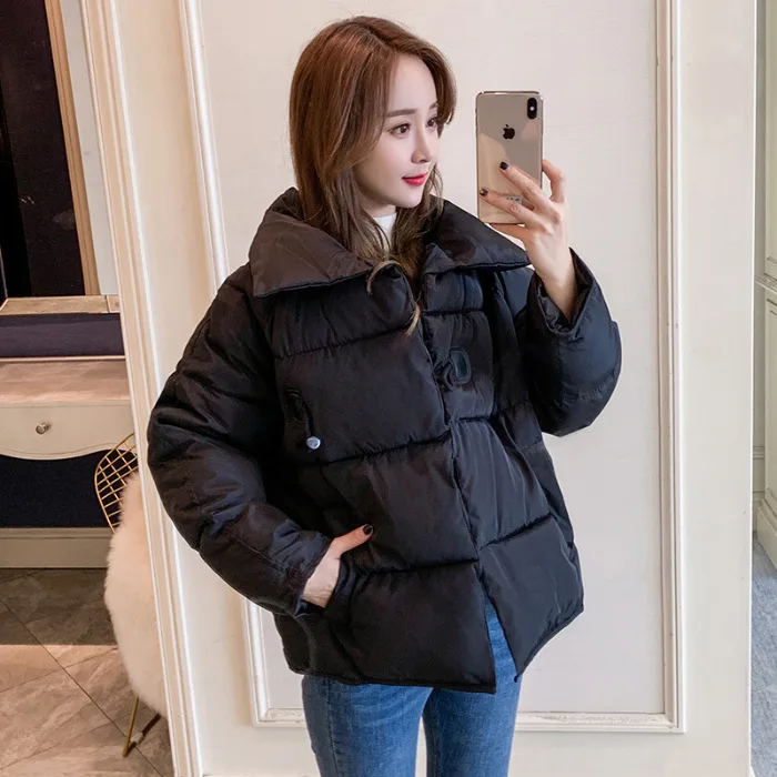 

2019 Toggle INS down Coat Loose-Fit Short Cotton Coat Short-height Korean-style Online Celebrity Dongdaemun Students Coat
