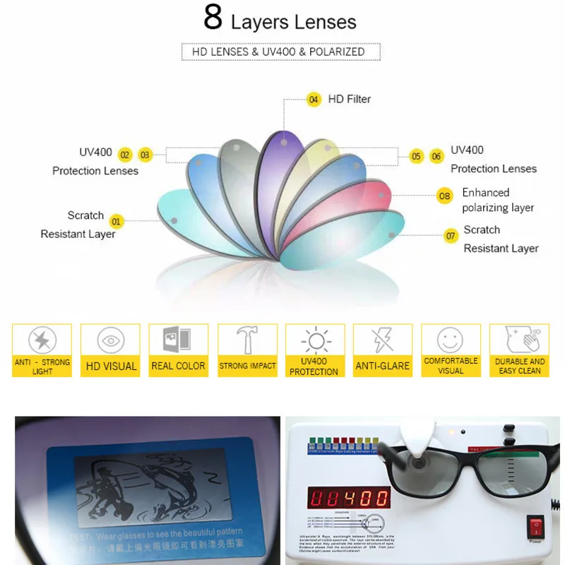 BEYONDSTAR Photochromic Polorized Fishing Sunglasses Men TR90 Square Frame Driving Women Glasses Oculos Masculino TR9144