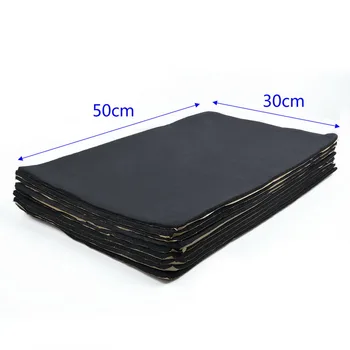 

9pcs 50*30cm car sound insulation cotton rubber-plastic cotton Black Sound Proofing Sound-absorbing Cotton