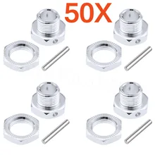 50 компл./лот Алюминий адаптер для шин с шестигранной головкой ступицы колеса гайка с Pins17mm для 1/8 радиоуправляемая модель автомобиля HSP масштаба р/у машинка Himoto Redcat