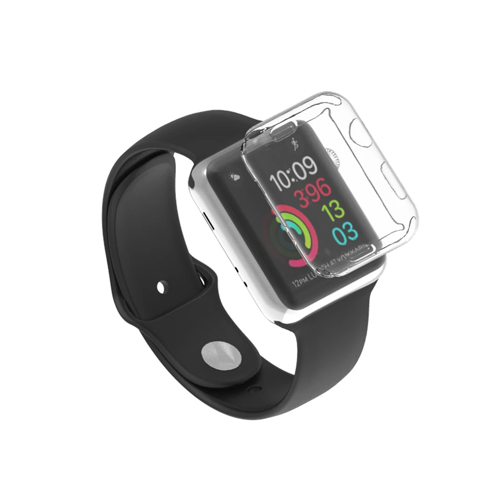 Anti-drop Shell 38/42/40/44mm Smart Watch Screen Protective For Apple Watch 2/3/4 Watch Frame For Iwatch 2 3 Protection TPU Case