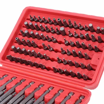 

98pcs Screwdriver Bit Torx Star Spline Hex Cross Slotted Screwdriver Bit Set Kit Garage Repair Tool 9x13.5x3.5cm
