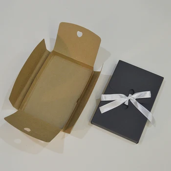 

10pcs Gift Box With Ribbon Kraft Paper Box White Packaging Boxes Big Gift Box Packaging Large Giftbox For Gifts Dropshipping