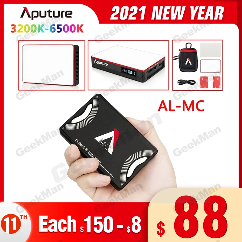 Портативный светодиодный светильник INSTOCK Aputure HSI/CCT/FX 3200K 6500K для фотографии ing AL MC