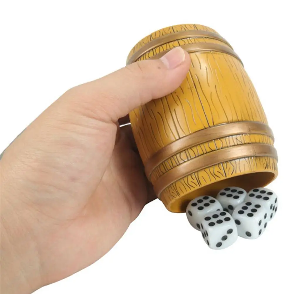 Simulation Barrel Dice Cup Wooden Dice Cup For Yahtzee Games Bar KTV Entertainment Dice Cup Party Supplies