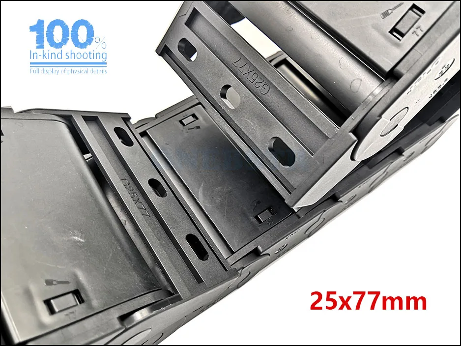 JFLO 1Meter 25x25 25x38 25x57 25x77mm Drag chain Wire Carrier cable Sealing both side open Protection Towline Free shipping 64