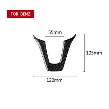 

For Mercedes Benz CLA GLA GLE GLC A B C E Class,Carbon Fiber Steering Wheel Trim