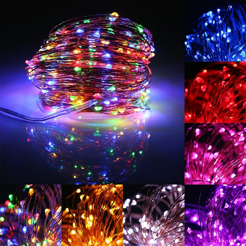 32M 300LED Solar Powered LED String Copper Wire Fairy Light Lamp Waterproof for Christmas Valentines Wedding Decoration