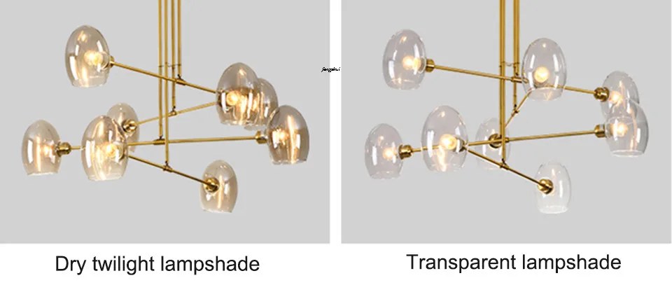 Скандинавский Ретро светодиодный светильник-люстра из стекла, постмодерн, для помещений, гостиной, спальни, лампа для ресторана, кафе, лофт, Декор, светильник, светильники