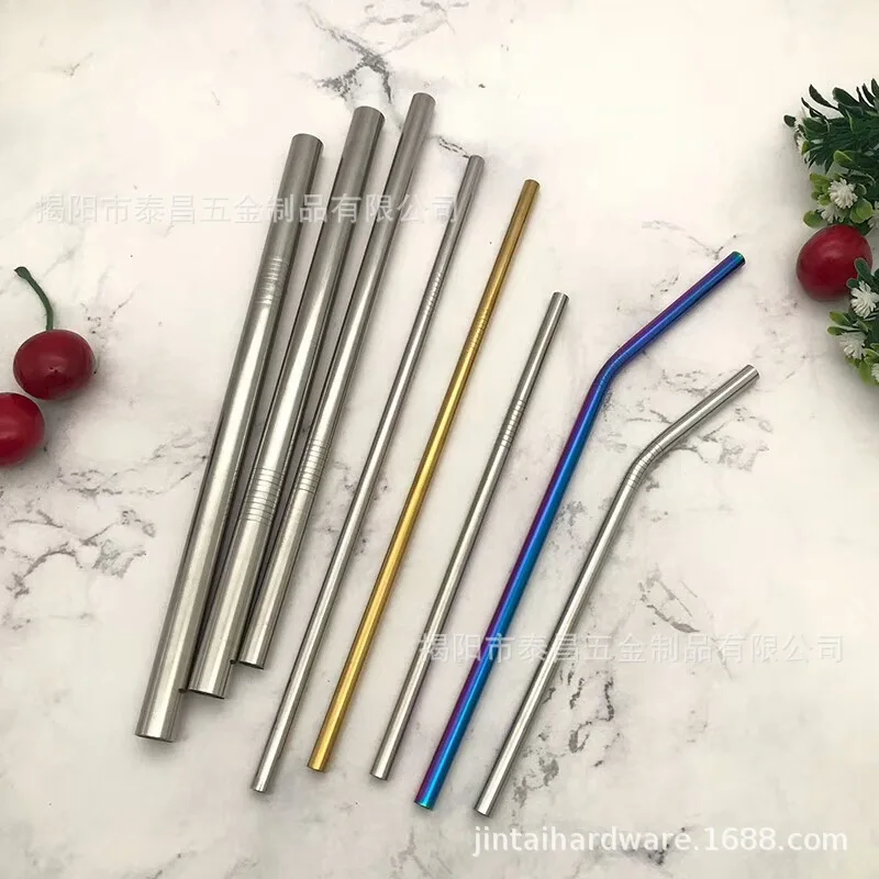 Stainless Steel Pipette Portable Environmental Tableware Beverage Milk Tea Coffee 304 Straw