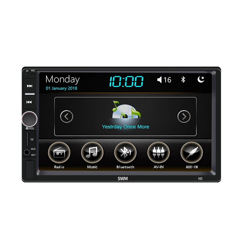 Новый и качественный Bluetooth FM автомобильный MP5 плеер стерео радио 7 ''сенсорный