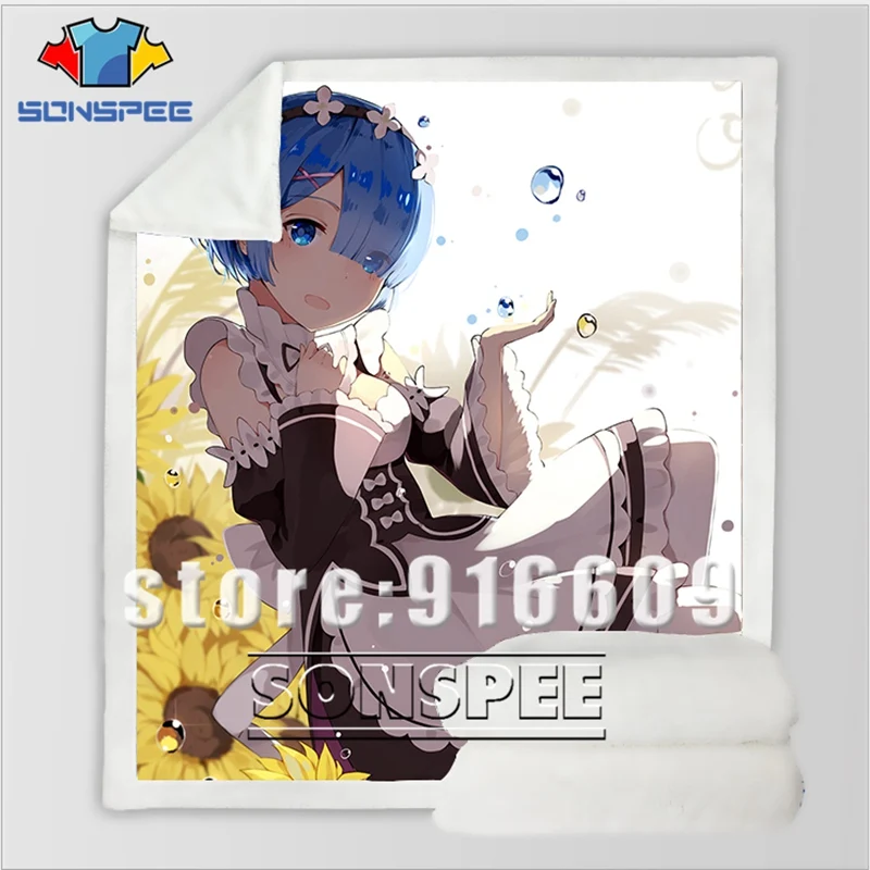 03 Сексуальный Re: zero двойной горничной Рам Rem Диван Постельные принадлежности офис Harajuku зимнее модное одеяло покрывало детское одеяло для путешествий одеяло для прогулок - Цвет: 03