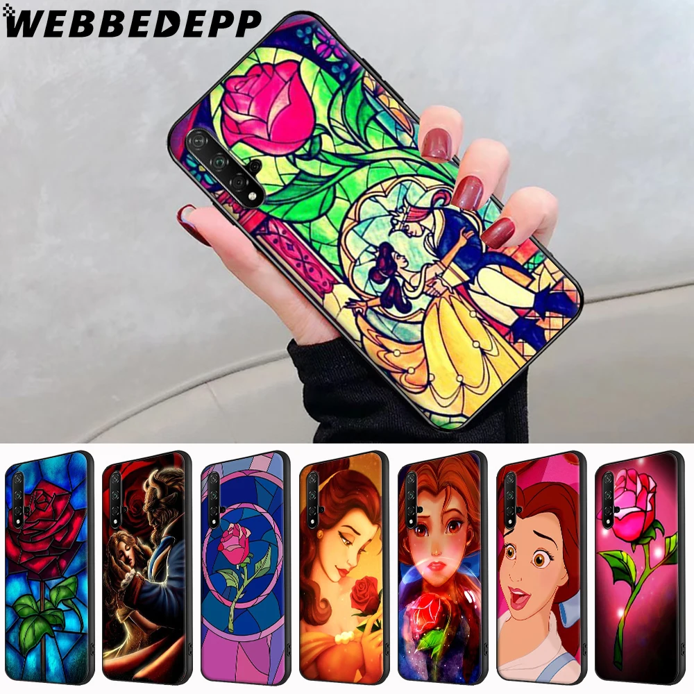 Beauty Beast Rose Princess Art Soft Case for Huawei Mate 10 20 30 Lite Pro Nova 2 P9 Smart 3i 4 5i 5T 5Pro Y6 Y7 Prime |