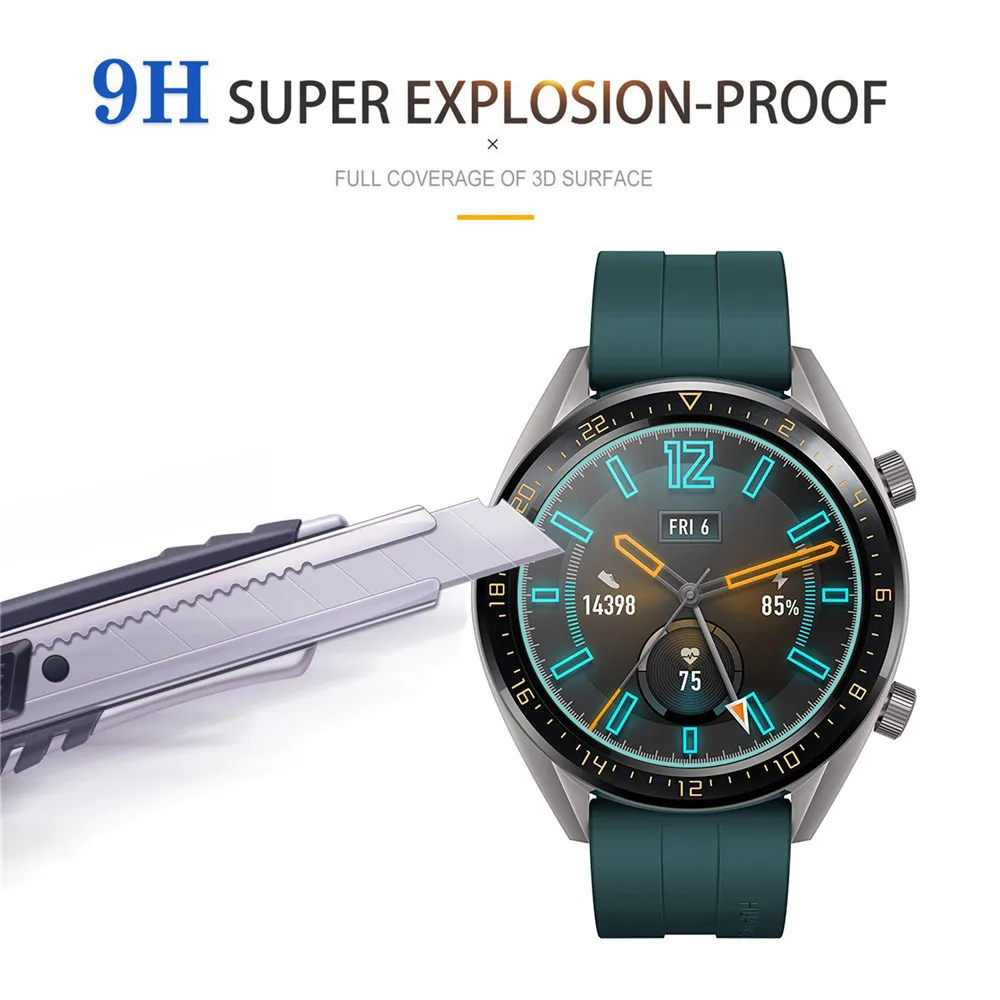 2 шт. для huawei Watch Gt Active/элегантная защитная пленка из закаленного стекла для экрана, защита от взрыва, защита от осколков