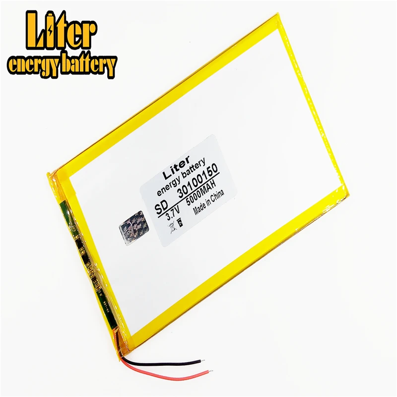3.7V,5000mAH 30100150 (polymer lithium ion battery) Li-ion battery for tablet pc 8 inch 9 inch 10