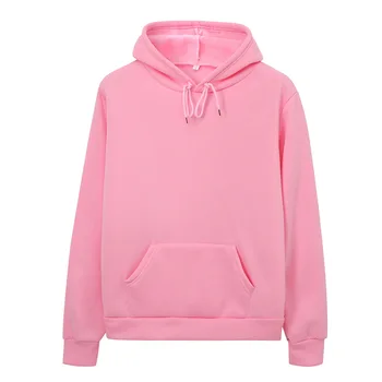 

2019 Cotton Long Sleeve Round Neck Women's Pure Color Hoodie gray