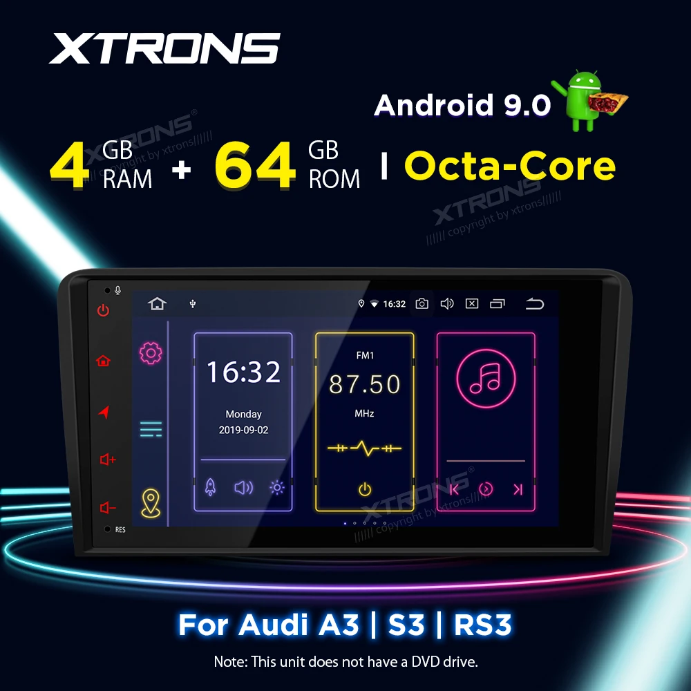 Xtrons 8" Android 9.0 Octa Core 4g 64g Gps Navigation For Audi A3 8p