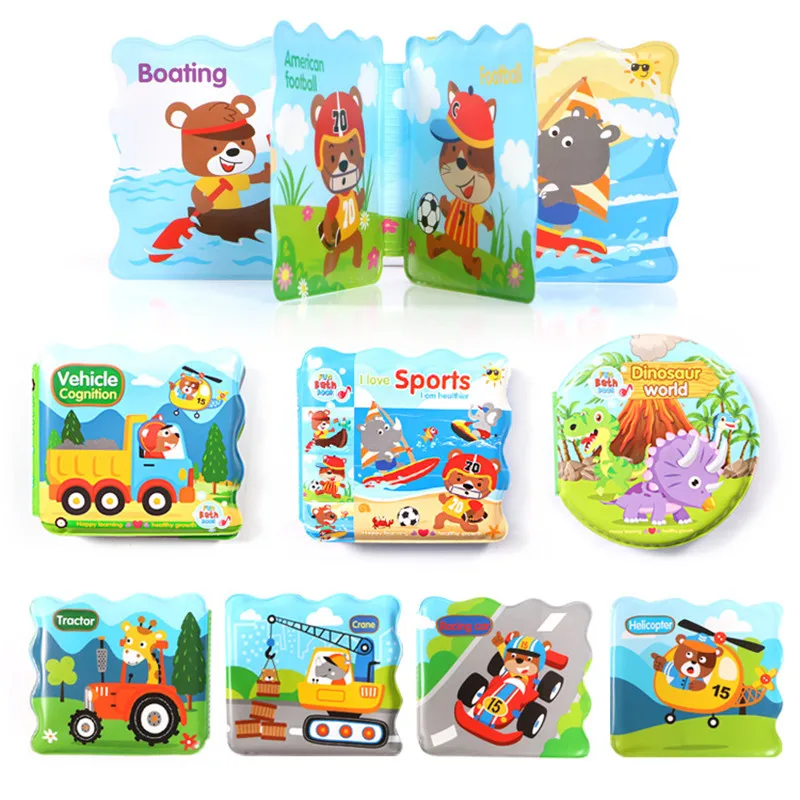 Floating Baby Bath Time Waterproof Bathtub Books Kids Portable Learning Toys Educational Infant water For Toddlers | Игрушки и хобби