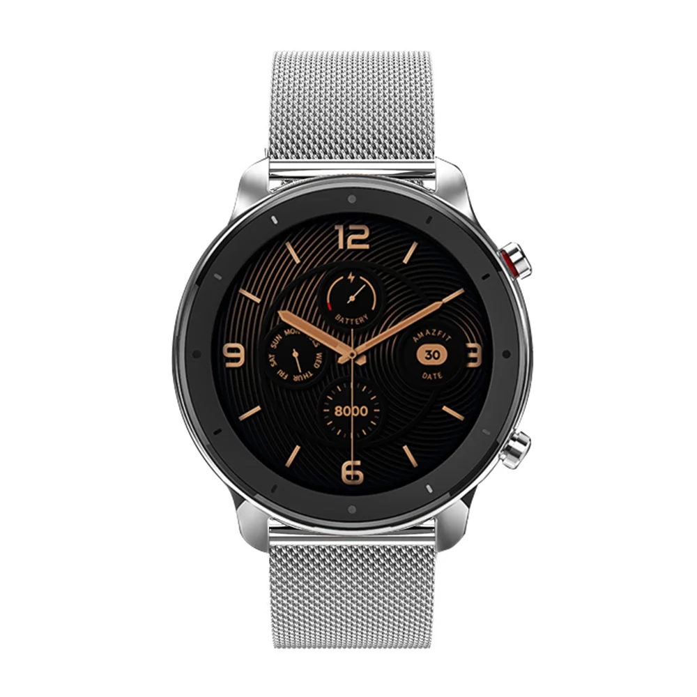 Металлический ремешок для Amazfit GTR 47 мм 42 смарт 20 22 Xiaomi Huami BIP GTS Pace Stratos