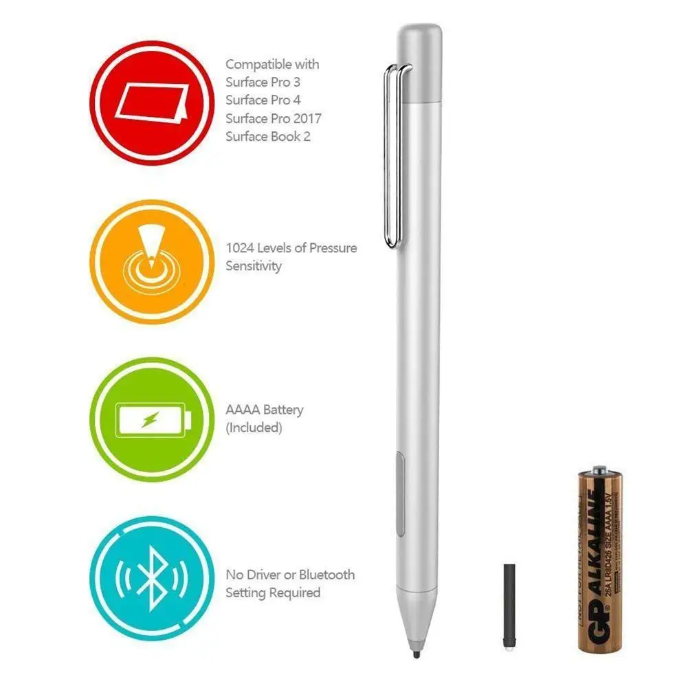 Новые для microsoft Surface Pro 4/5/6 ручка Сенсорный экран Стилус для рисования Графический Перезаряжаемые Смарт планшет карандаш