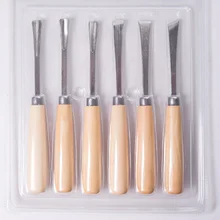 6 шт. долото для резьбы по дереву набор инструментов для деревообработки профессиональная резьба по дереву нож DIY резьба ручной инструмент