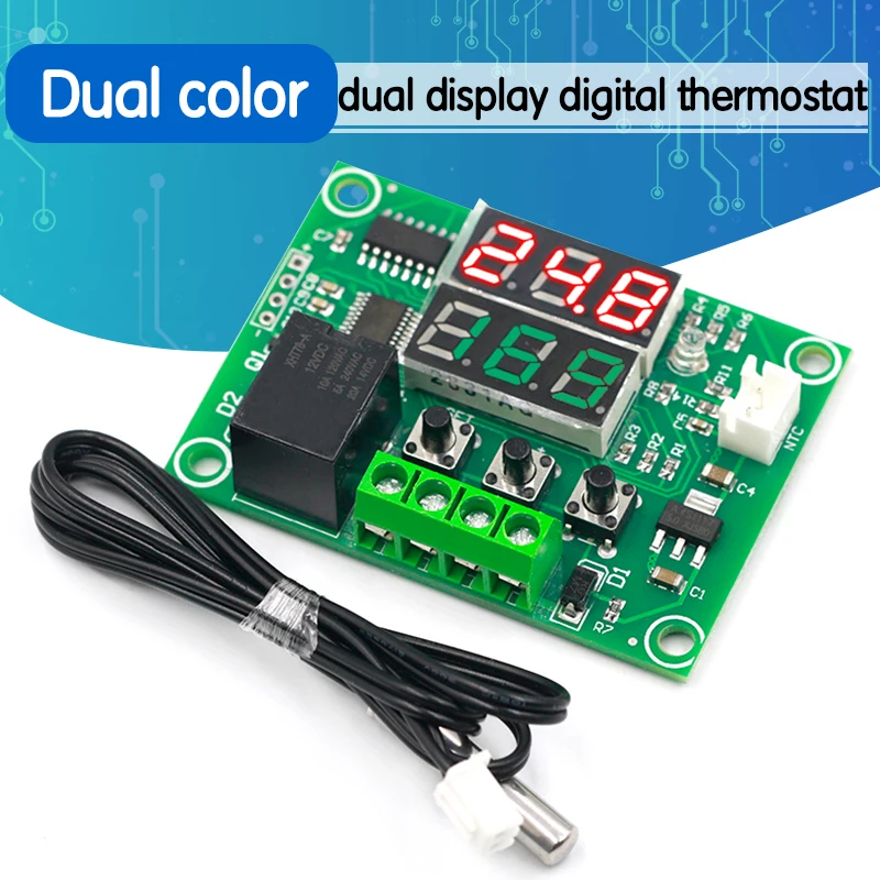 XH W1219 DC 12V двойной светодиодный цифровой дисплей термостат регулятор температуры