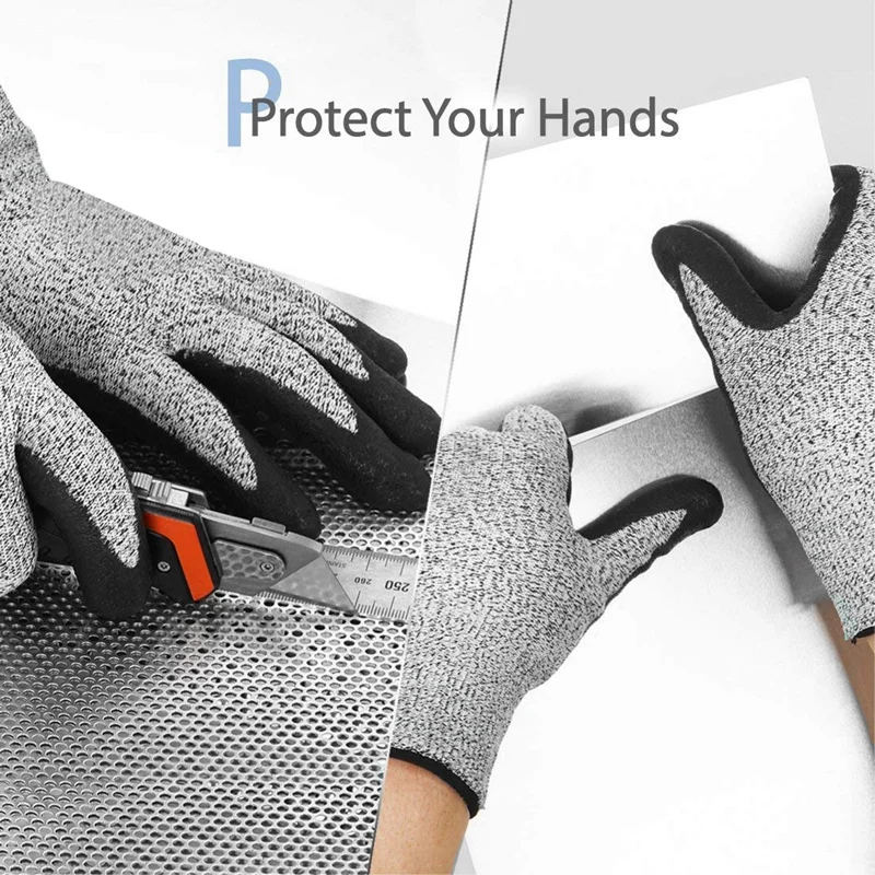 Уровень 5 устойчивые к порезам перчатки 3D комфорт стрейч Fit, прочный power Grip Пена Нитрил, пройти Fda пищевой контакт, Smart Touch, тонкий м