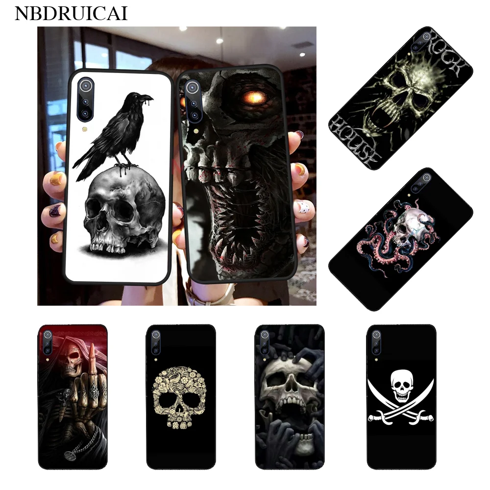 NBDRUICAI Череп Скелет новое поступление черный чехол для мобильного телефона Xiaomi 8 9