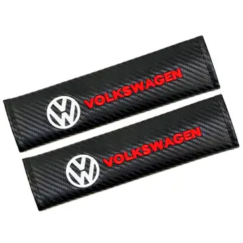 

2pcs Car Seat Belt Pads Seat Shoulder Strap Pad Cushion Cover for Volkswagen VW golf 7 MK2 MK3 MK6 MK7 polo passat Car-Styling