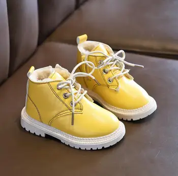 

Shoes winter boy thick warm plush kids boots girls yellow kids fur boots black childrens boots gray waterproof snow boots