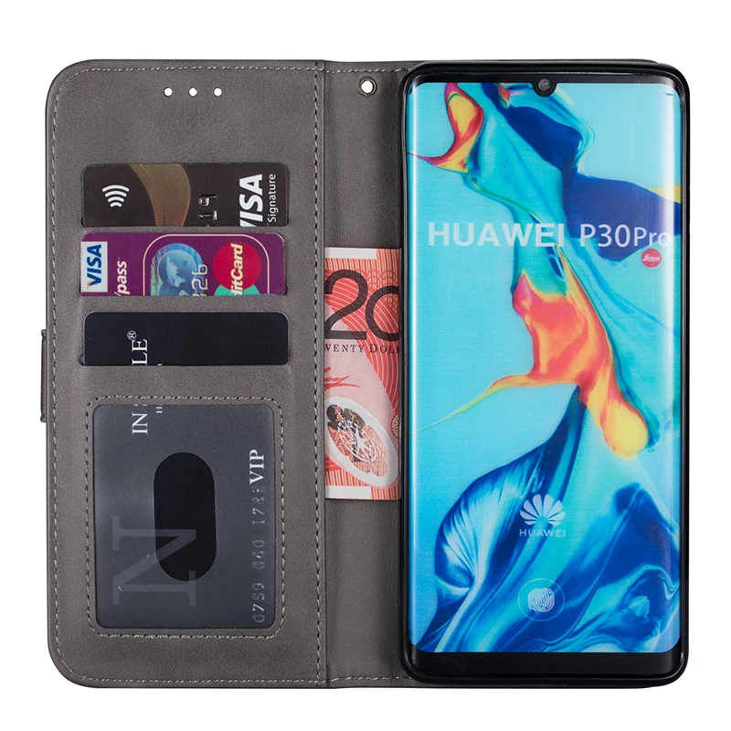 Кожаный чехол-кошелек на молнии для huawei P20 Lite P30 Pro mate 10 20 Lite P Smart Y6 Y7 с отделениями для карт