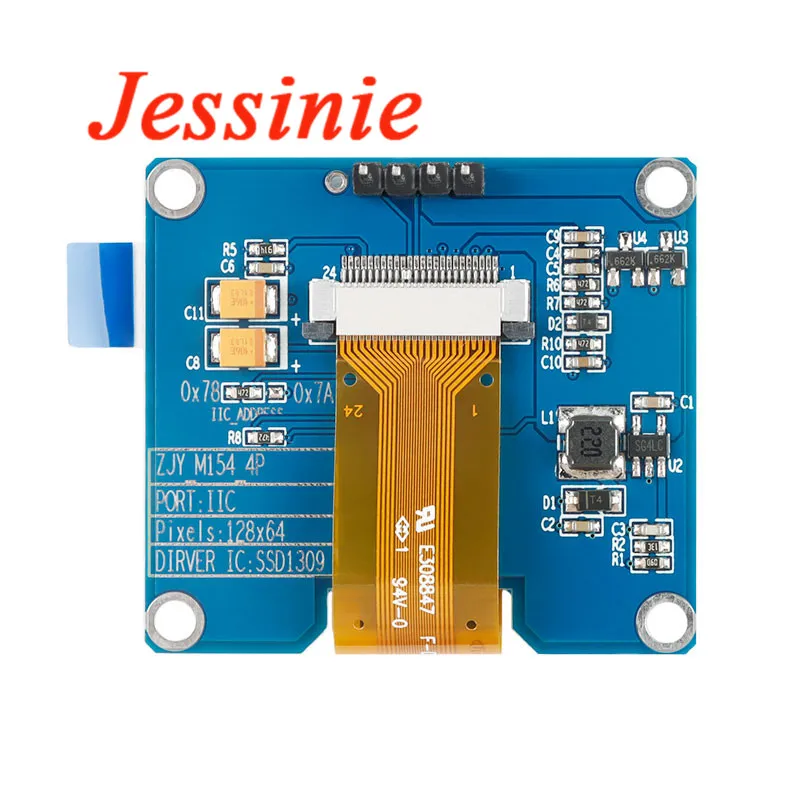 1.54 inch OLED Module 12864 Screen LCD LED Display Module 128*64 SSD1309 SPI/IIC I2C Interface 4Pin 7Pin for Arduino