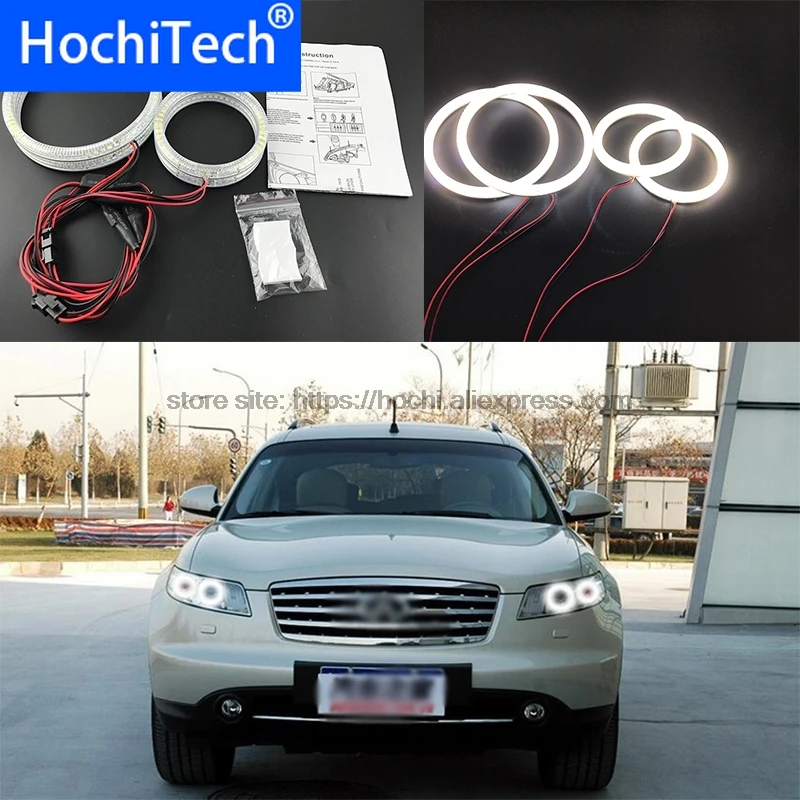 HochiTech Ultra bright SMD white LED angel eyes 2000LM halo ring kit daytime running light DRL for INFINITI FX35 FX45 2003-2008 |