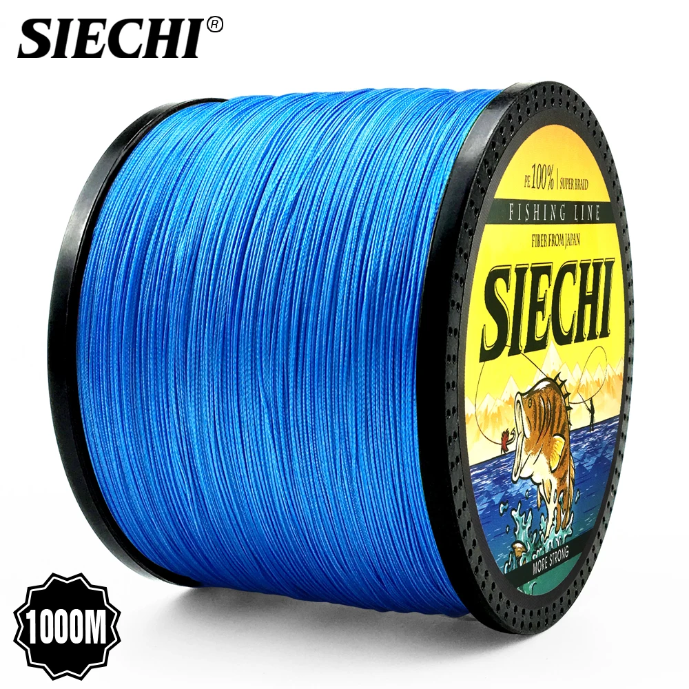 SIECHI 1000 м 20LB-88LB PE мультифиламентная 8 нитей плетеная леска для океанской рыбалки, супер прочная цветная плетеная леска для ловли карпа