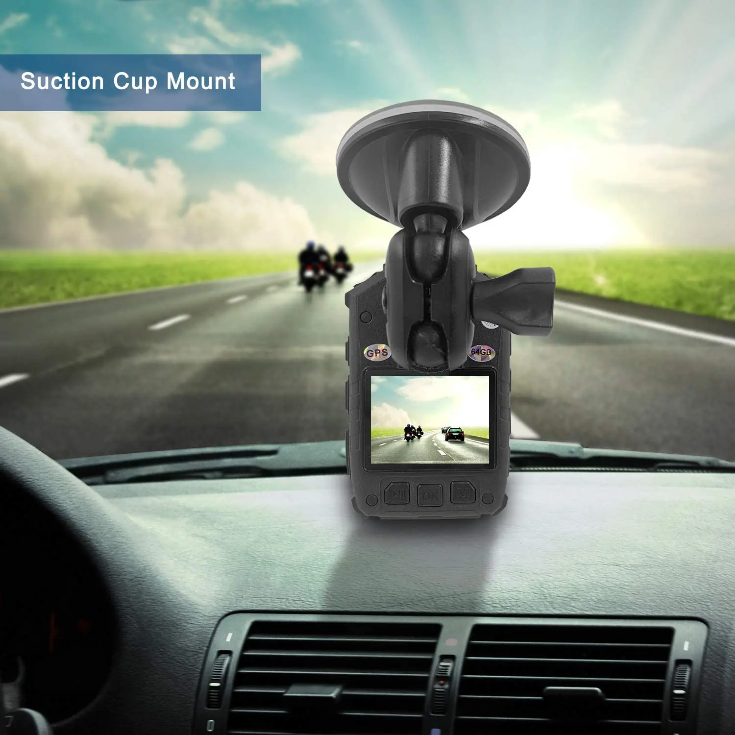 Clipe + Carregador de Carro Clipe de Ombro para M831 e I826 Cammpro Corpo Desgastado Câmera Acessórios Pacote Kit Parafuso Ventosa Montagem - Image 2