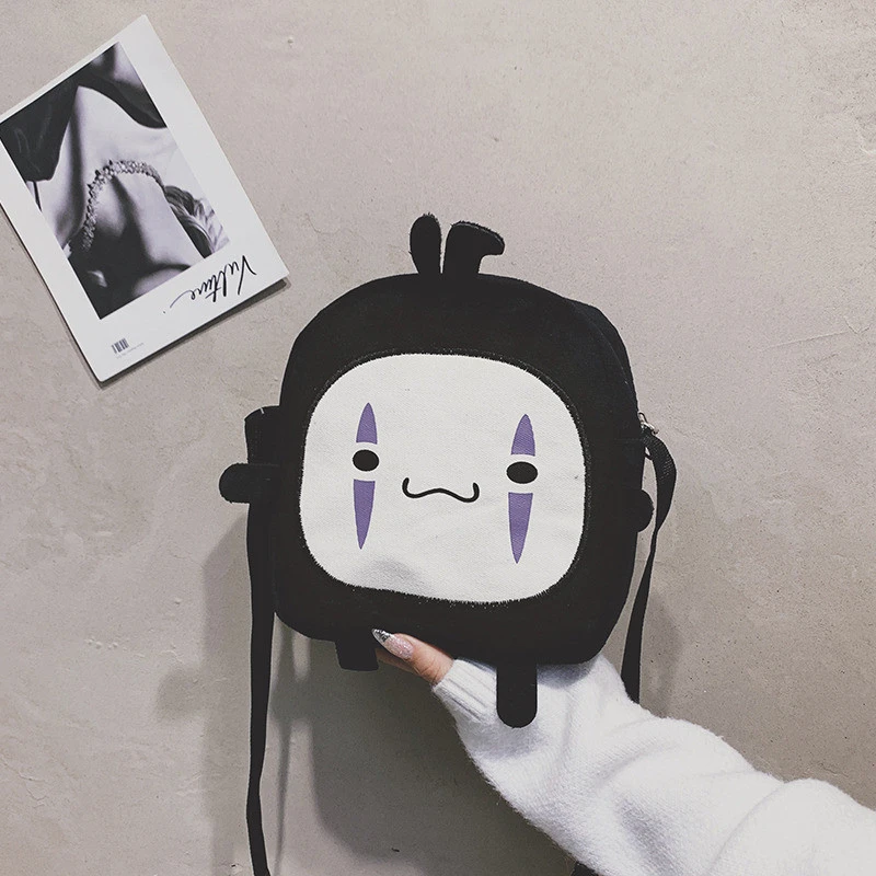 Women's Costumes Cute Cartoon No Face Man Plush Messenger Bag Spirited Away Cosplay Anime Plush Bag Dolls Adjustable Strap Bag Gift for Girls anime maid outfit