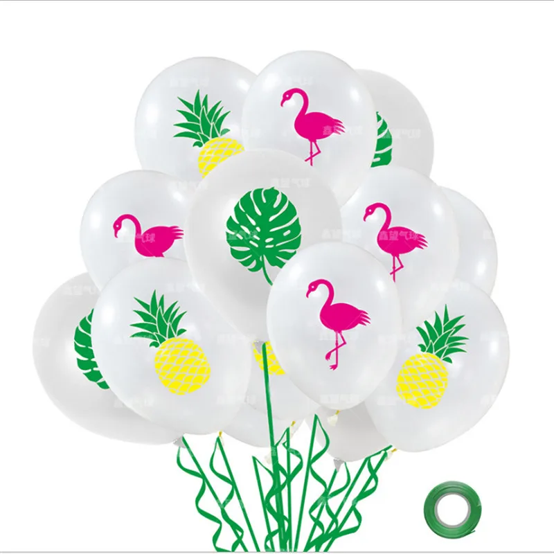 

Pineapple Flamingo Turtle Leaf Set 12 Inch Latex Balloon Birthday Party Decoration Arrangement 10/20PCS