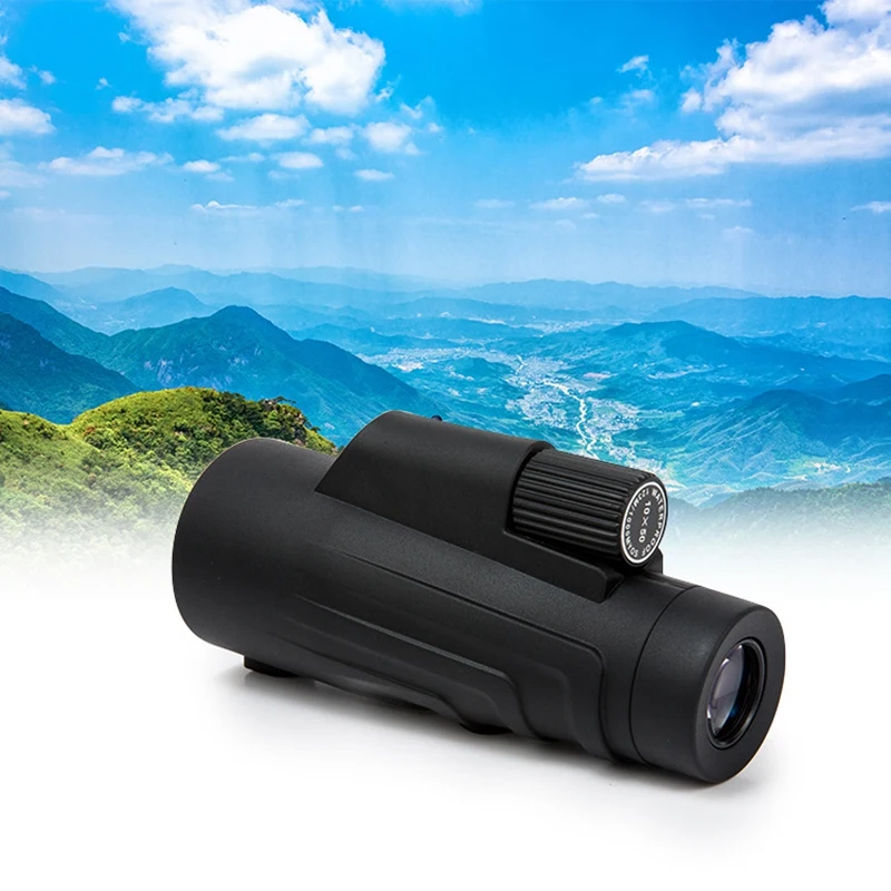 Monocular Telescope 10X50 Large-Diameter Telescope High-Definition Telescope High Transmittance Lens Can Be Used for Mobile Phon