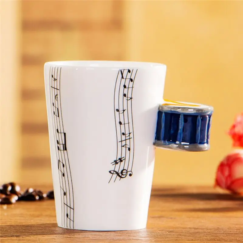 6 стилей барабанная кружка музыкальная нота кофейные кружки керамическая музыкальная чашка кружка