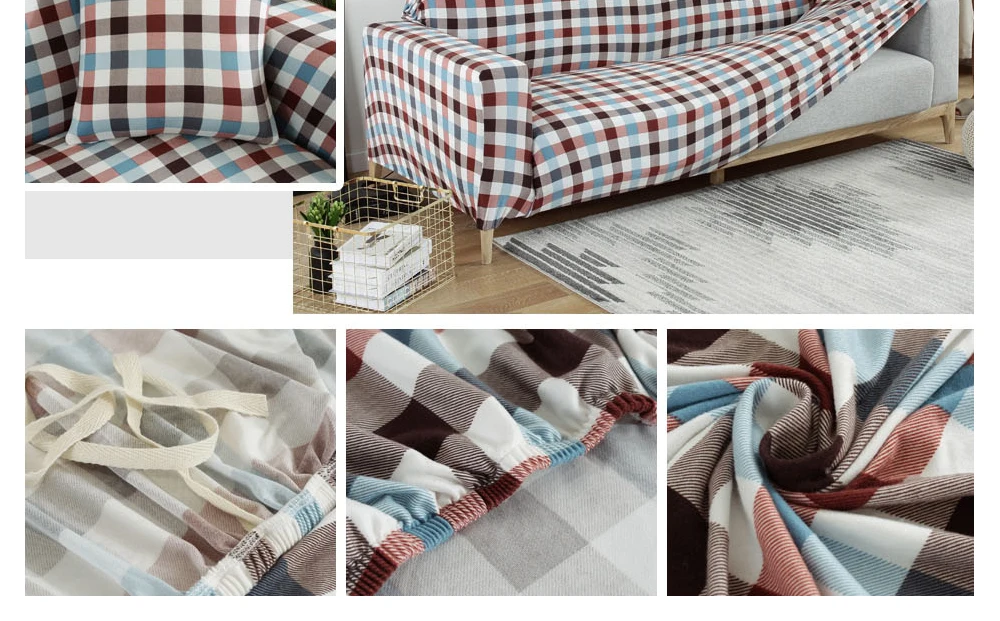 Stretch Slipcovers Sofa Cover for Living Room Slip-resistant Sectional Elastic Couch Cover Sofa Towel Single/Two/Three/Four Seat