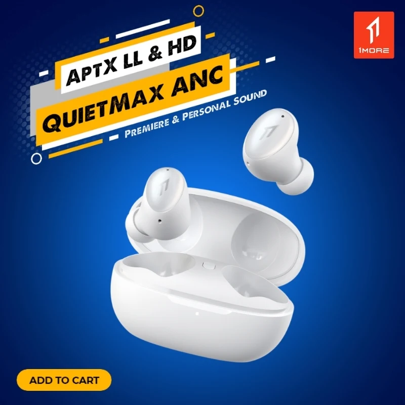 1MORE ColorBuds 2 Bluetooth 5.2 Wireless EarBuds Active Noise Cancelling Tws aptX Adaptive Personalized SoundID 24 Hour Battery |