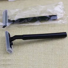 10 шт. Мужские Двойные лезвия Пластиковые Путешествия Портативный уход за лицом руководство отель Ванна с бритвенным кремом безопасная ручка одноразовая бритва