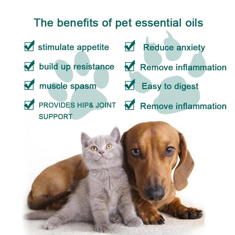 30 мл 7 дней эфирные масла Pet SPA массажное эфирное масло физическая усталость и мышечное напряжение