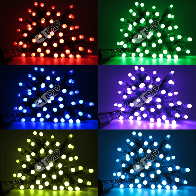Promotion FREE Boat SHIPPING 12V WS2811 Resistor Bullet Led Pixels Black Wire 18awg 100cnt with Ray Wu/xConnect