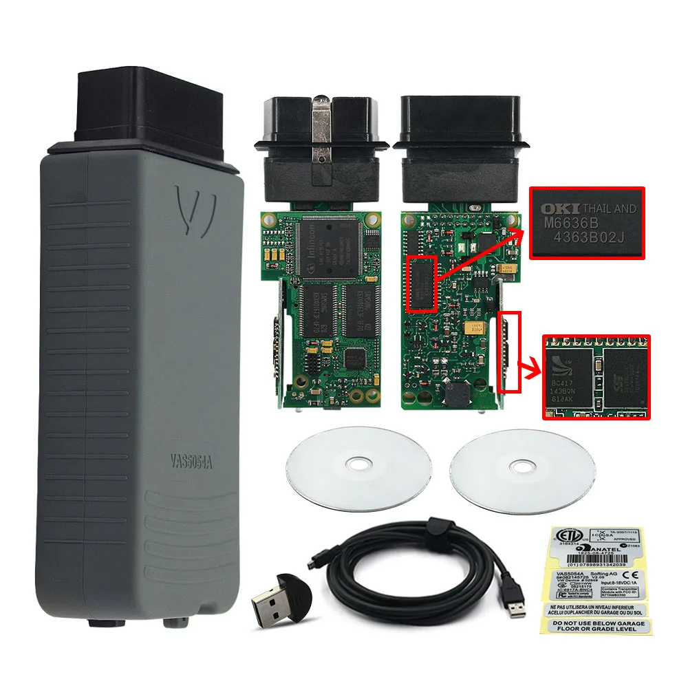 Новейший 5054A OKI полный чип Bluetooth AMB2300 5054A V5.1.5+ Keygen 6154 UDS для VAG диагностический инструмент - Цвет: Normal 5054A